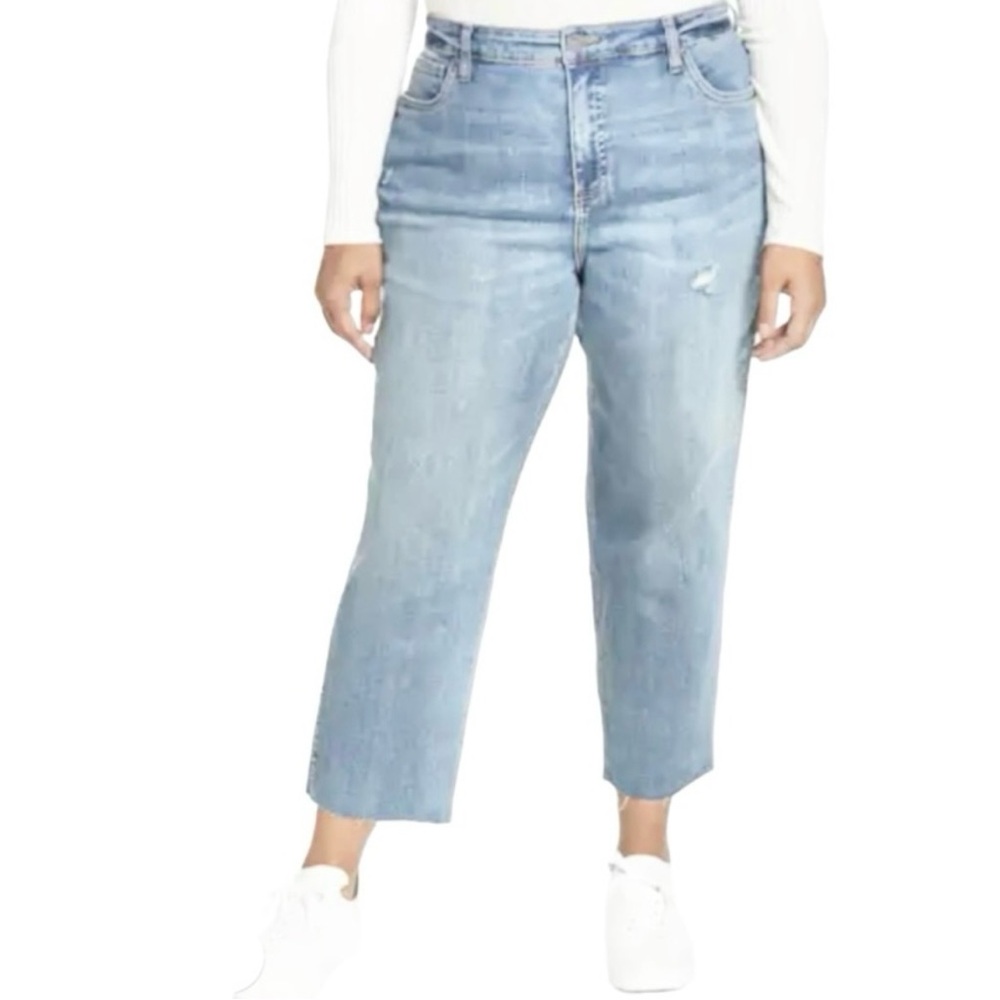 Kut From The Kloth 22W Rachael Fab Ab Mom Jeans High Rise Frayed Hems Stretch - Picture 12 of 12